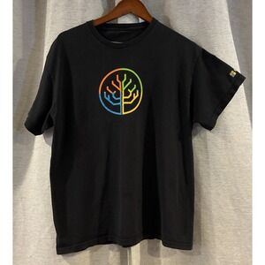 Microsoft T-shirt Cyber Computer Tech Black Y2K Graphic Tee Mens